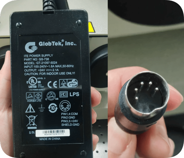 *Brand NEW*GT-2107-5024 GloTek 24V 2.1A Power Adapter/Charger for Spectrometers (Large 5-Pin/5-Hole Connector) *Brand NEW*GT-2107-5024 GloTek 24V 2.1A Power Adapter/Charger for Spectrometers (Large 5-Pin/5-Hole Connector)